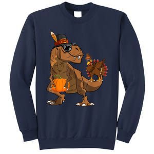 Thanksgiving Dabbing Turkey T Rex Dinosaur CostumeShirts Boys Sweatshirt