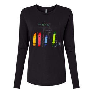 The Day The Crayons Quit Birthday Decorations Funny Womens Cotton Relaxed Long Sleeve T-Shirt