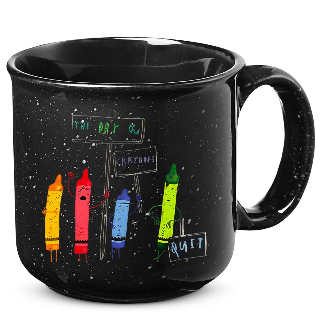 The Day The Crayons Quit Birthday Decorations Funny 15oz Campfire Ceramic Mug