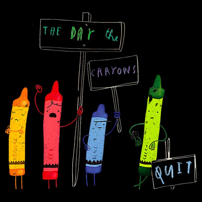 The Day The Crayons Quit Birthday Decorations Funny Drawstring Bag