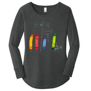 The Day The Crayons Quit Birthday Decorations Funny Women's Perfect Tri Tunic Long Sleeve Shirt