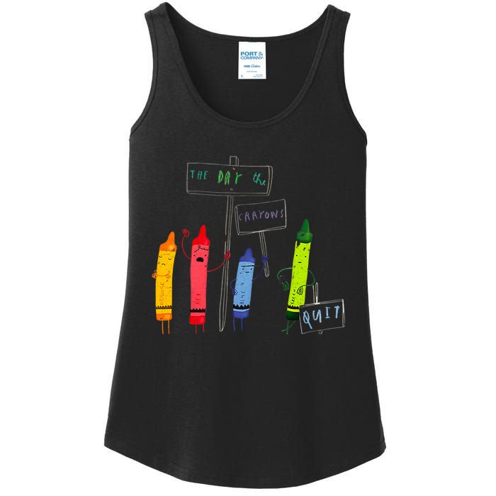 The Day The Crayons Quit Birthday Decorations Funny Ladies Essential Tank