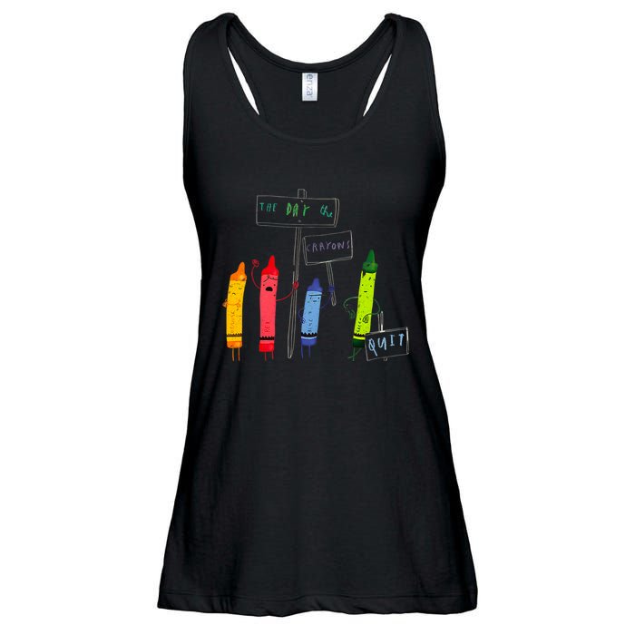 The Day The Crayons Quit Birthday Decorations Funny Ladies Essential Flowy Tank