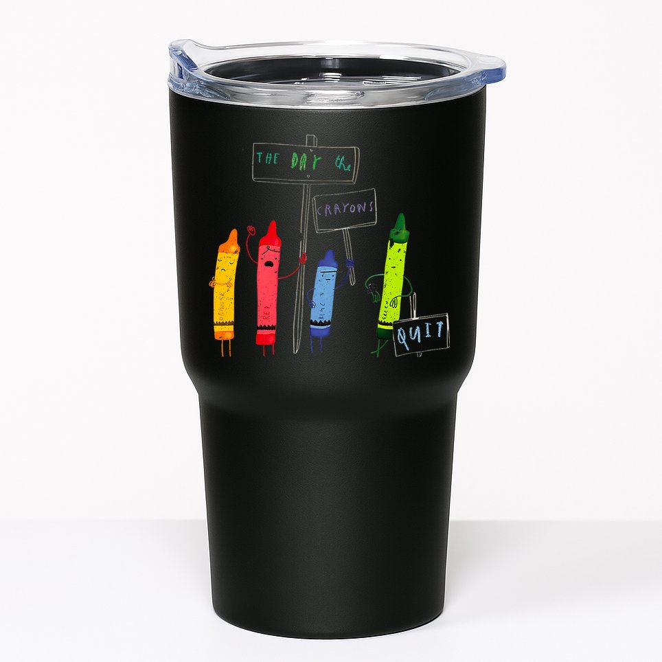 The Day The Crayons Quit Birthday Decorations Funny Tumbler