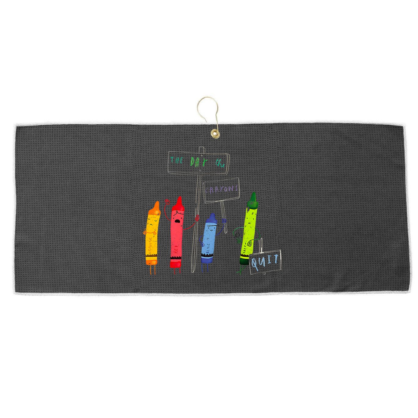 The Day The Crayons Quit Birthday Decorations Funny Large Microfiber Waffle Golf Towel