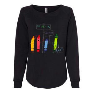 The Day The Crayons Quit Birthday Decorations Funny Womens California Wash Sweatshirt