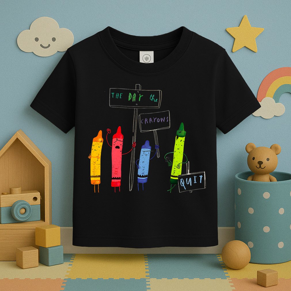The Day The Crayons Quit Birthday Decorations Funny Toddler T-Shirt