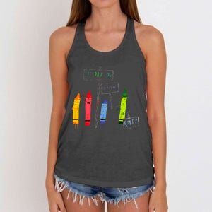 The Day The Crayons Quit Birthday Decorations Funny Women's Knotted Racerback Tank