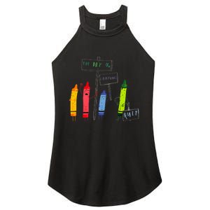 The Day The Crayons Quit Birthday Decorations Funny Women's Perfect Tri Rocker Tank