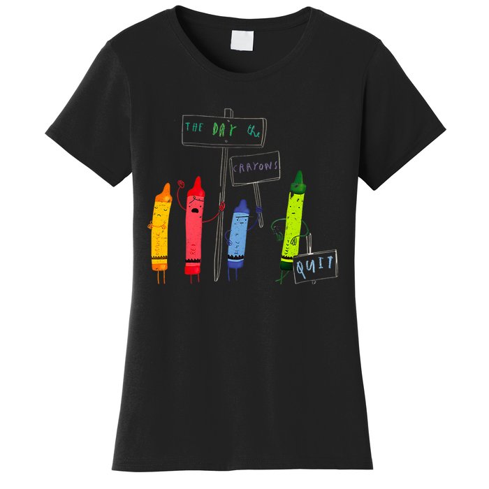 The Day The Crayons Quit Birthday Decorations Funny Women's T-Shirt