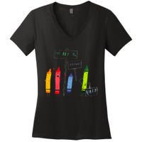 The Day The Crayons Quit Birthday Decorations Funny Women's V-Neck T-Shirt