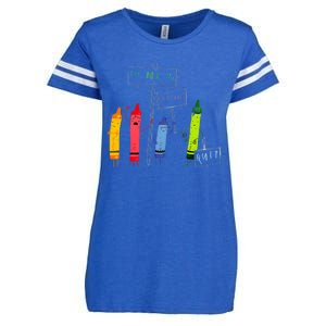 The Day The Crayons Quit Birthday Decorations Funny Enza Ladies Jersey Football T-Shirt