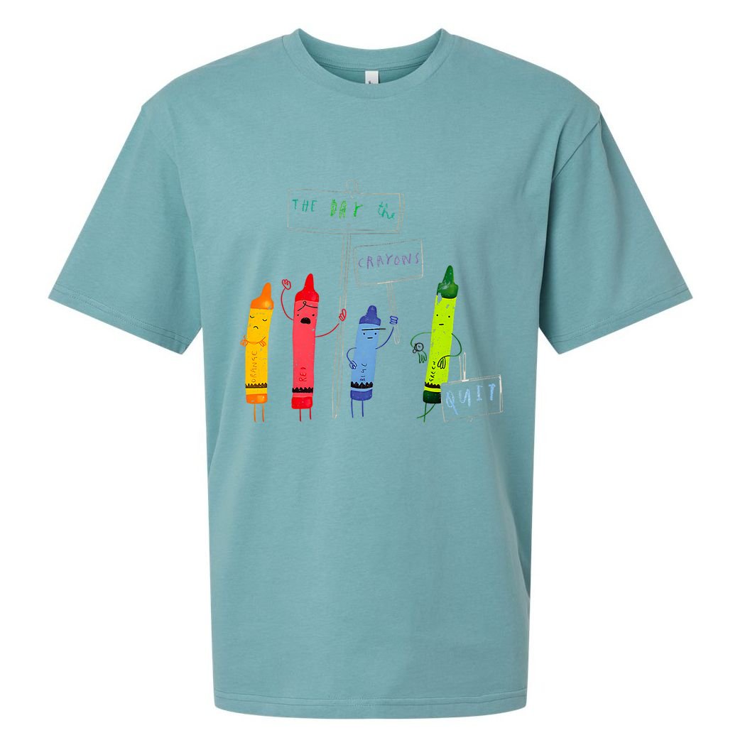 The Day The Crayons Quit Birthday Decorations Funny Sueded Cloud Jersey T-Shirt