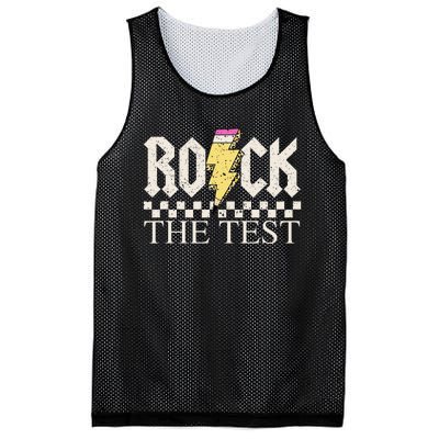 Testing Day Teacher Student Motivational Rock The Test Mesh Reversible Basketball Jersey Tank