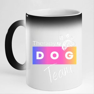 Therapy Dog Team 11oz Black Color Changing Mug