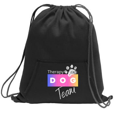 Therapy Dog Team Sweatshirt Cinch Pack Bag