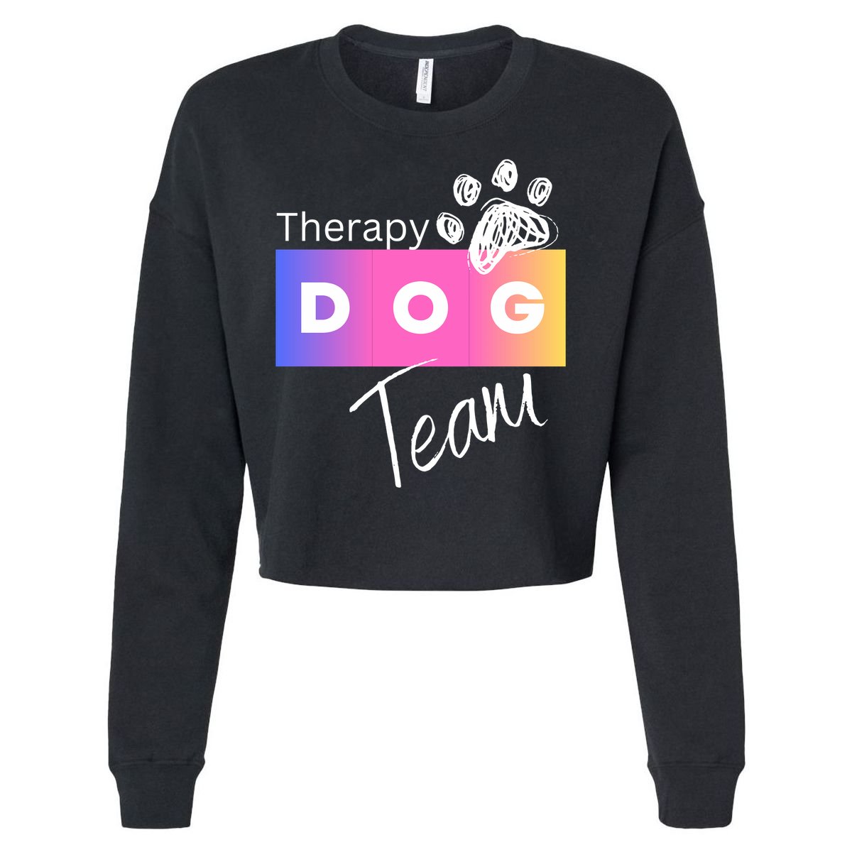 Therapy Dog Team Cropped Pullover Crew