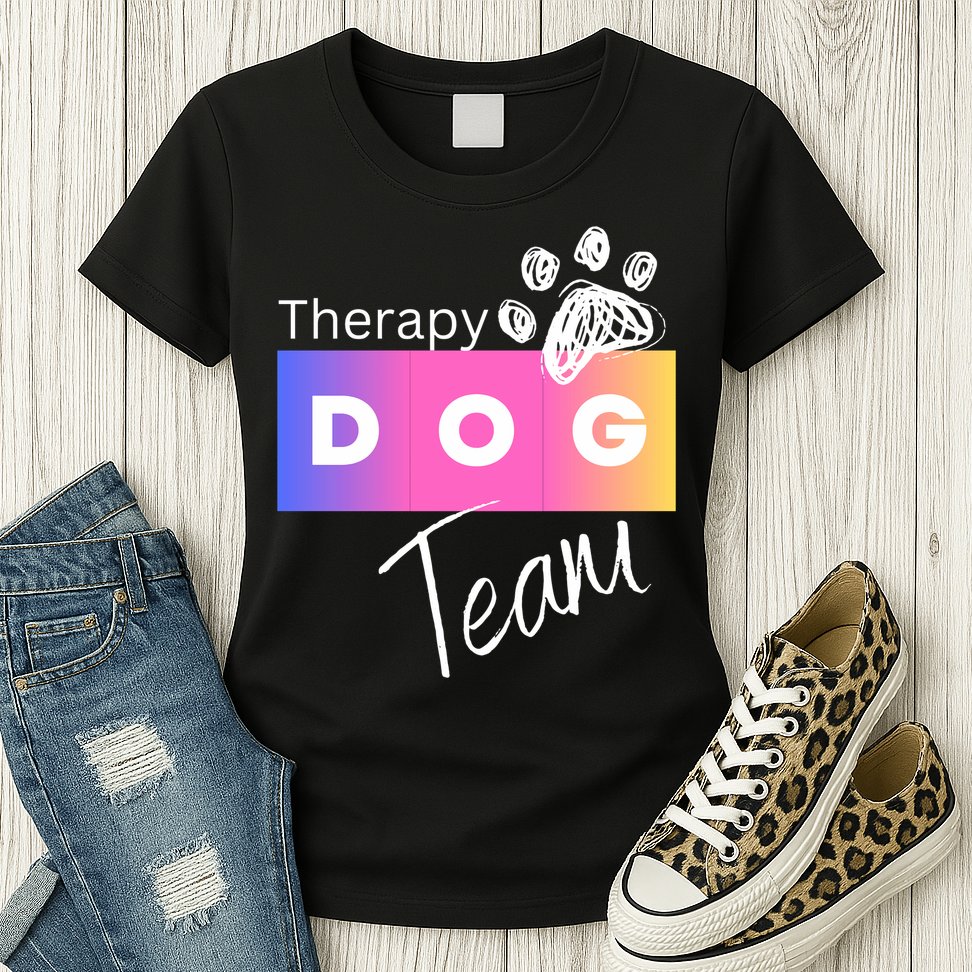 Therapy Dog Team Womens T-Shirt