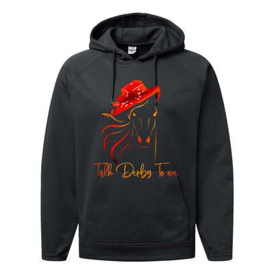 Talk Derby To Me Horse Racing Performance Fleece Hoodie