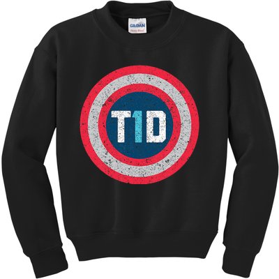 T1d Diabetic Type 1 Diabetes Awareness Kids Kids Sweatshirt