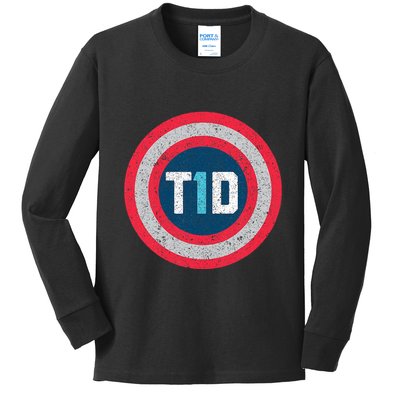 T1d Diabetic Type 1 Diabetes Awareness Kids Kids Long Sleeve Shirt