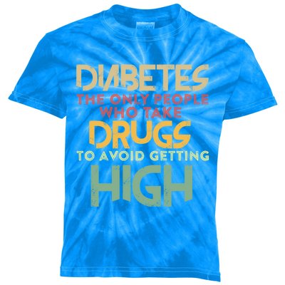 T1d Diabetic Type 1 Diabetes Awareness Funny Gift Kids Tie-Dye T-Shirt