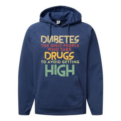 T1d Diabetic Type 1 Diabetes Awareness Funny Gift Performance Fleece Hoodie