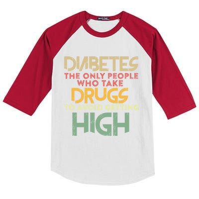 T1d Diabetic Type 1 Diabetes Awareness Funny Gift Kids Colorblock Raglan Jersey