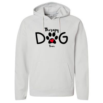 Therapy Dog Team Trending Design Performance Fleece Hoodie