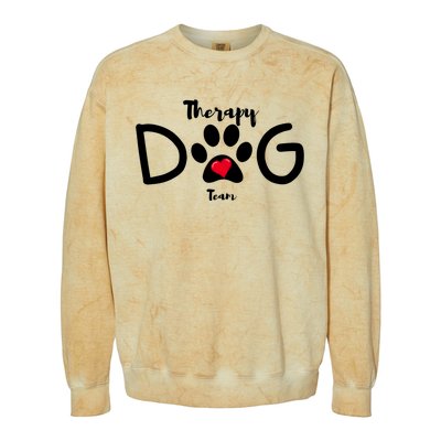 Therapy Dog Team Trending Design Colorblast Crewneck Sweatshirt