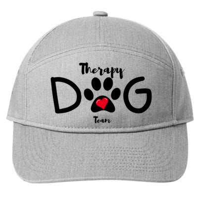 Therapy Dog Team Trending Design 7-Panel Snapback Hat