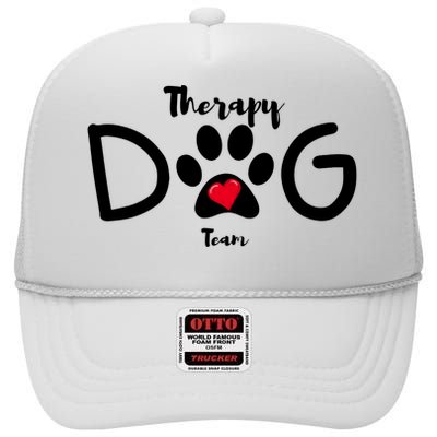 Therapy Dog Team Trending Design High Crown Mesh Back Trucker Hat