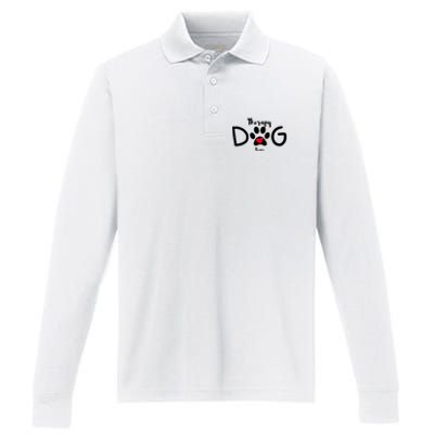 Therapy Dog Team Trending Design Performance Long Sleeve Polo