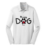 Therapy Dog Team Trending Design Silk Touch Performance Long Sleeve Polo