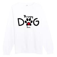 Therapy Dog Team Trending Design Premium Crewneck Sweatshirt