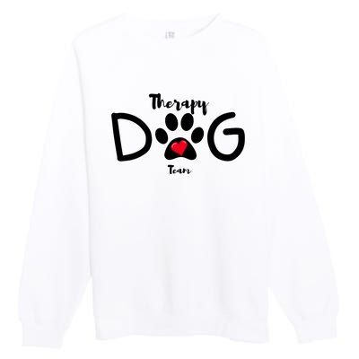 Therapy Dog Team Trending Design Premium Crewneck Sweatshirt