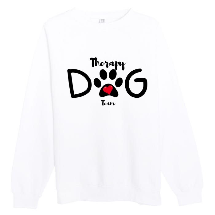 Therapy Dog Team Trending Design Premium Crewneck Sweatshirt