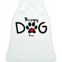 Therapy Dog Team Trending Design Ceramic Bell Ornament