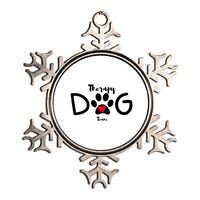 Therapy Dog Team Trending Design Metallic Star Ornament