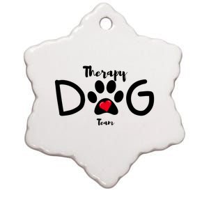 Therapy Dog Team Trending Design Ceramic Star Ornament