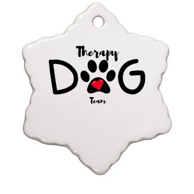 Therapy Dog Team Trending Design Ceramic Star Ornament