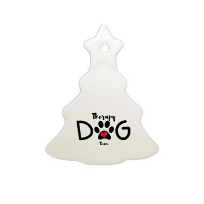 Therapy Dog Team Trending Design Ceramic Tree Ornament