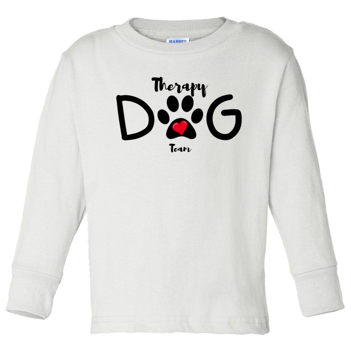 Therapy Dog Team Trending Design Toddler Long Sleeve Shirt