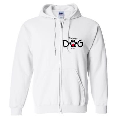 Therapy Dog Team Trending Design Full Zip Hoodie