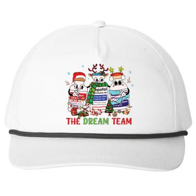 The Dream Team Intensive Care Unit Icu Rn Nurse Christmas Snapback Five-Panel Rope Hat