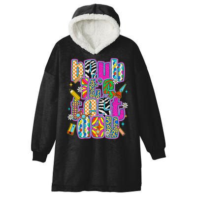 Test Day Teacher Motivation Rock The Test Bruh Its Test Day Hooded Wearable Blanket