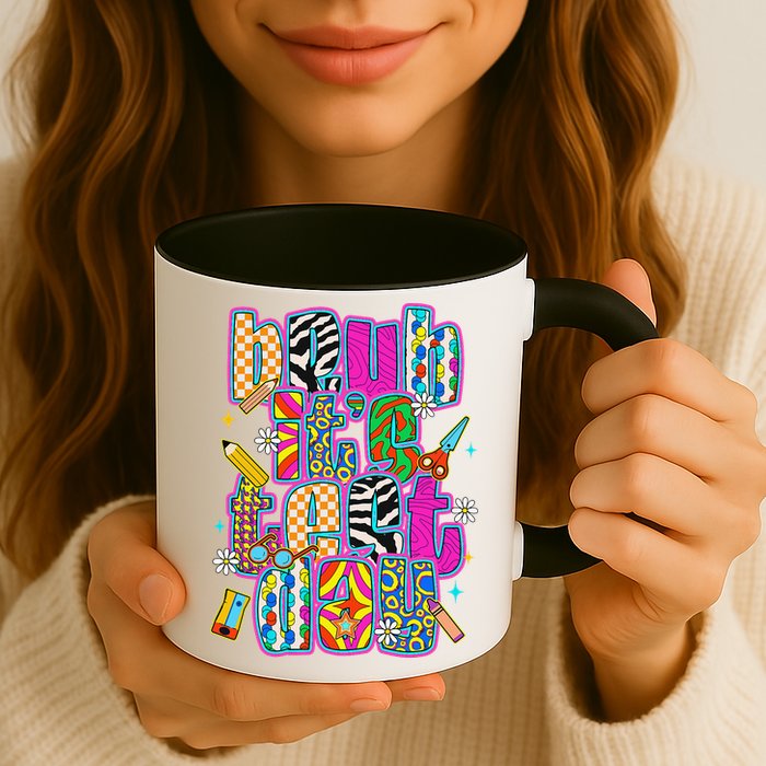 Test Day Teacher Motivation Rock The Test Bruh Its Test Day Mug