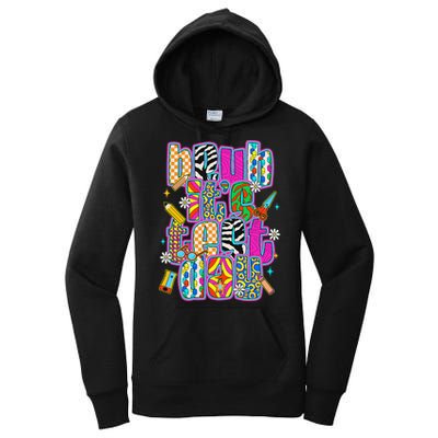 Test Day Teacher Motivation Rock The Test Bruh Its Test Day Women's Pullover Hoodie
