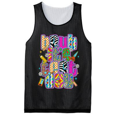 Test Day Teacher Motivation Rock The Test Bruh Its Test Day Mesh Reversible Basketball Jersey Tank