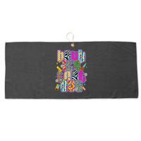 Test Day Teacher Motivation Rock The Test Bruh Its Test Day Large Microfiber Waffle Golf Towel